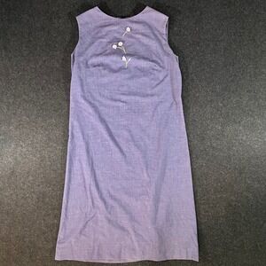 Johnny Appleseeds Dress Womens 18 Purple Floral Embroidered Vintage 60s